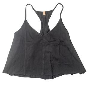Lunya Organic Pima Racer Tank Dark Gray NEW